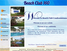Tablet Screenshot of beachclub160.com